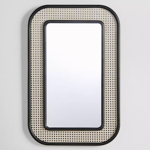 Luxury Handwoven Rattan Round Mirror