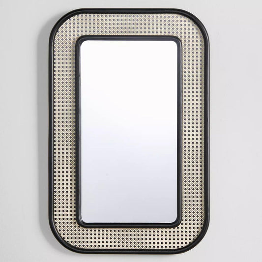 Luxury Handwoven Rattan Round Mirror