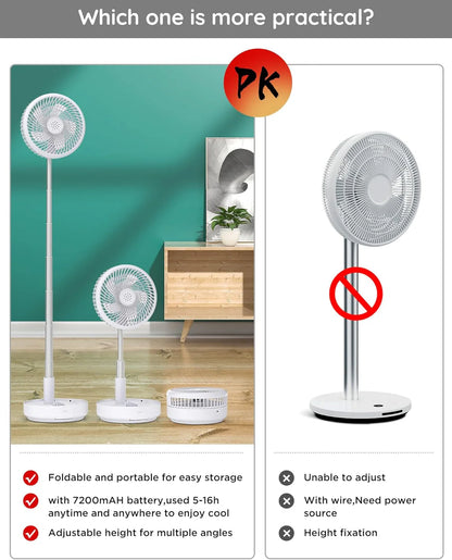 Portable Rechargeable Folding Fan